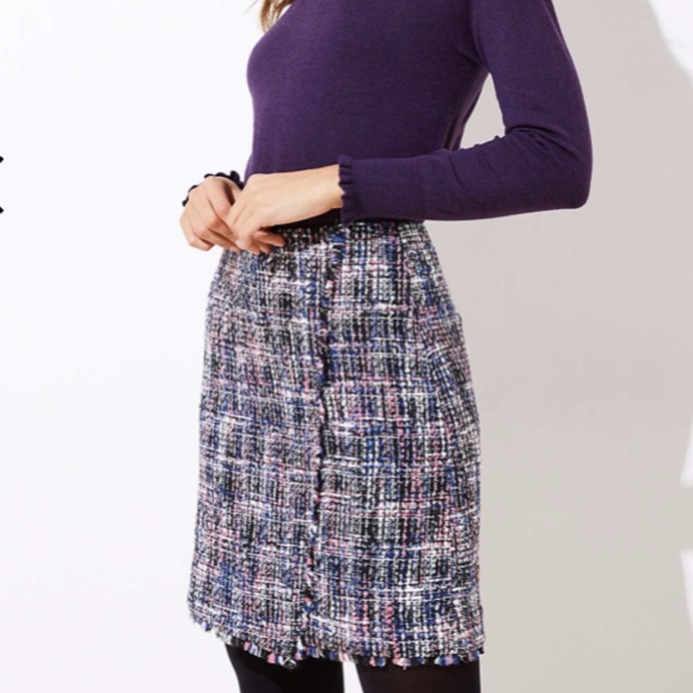 Tweed Wrap Skirt
